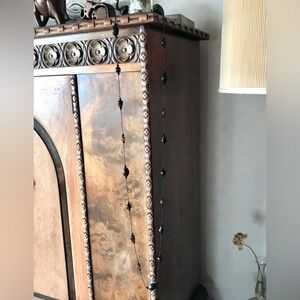 Vintage Glass Beads Hand Knotted Long Necklace Artisan Made ~ 60” Boho 70’s